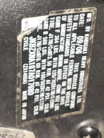 2007 KAWASAKI ZX1400 A JKBZXNA187A017680