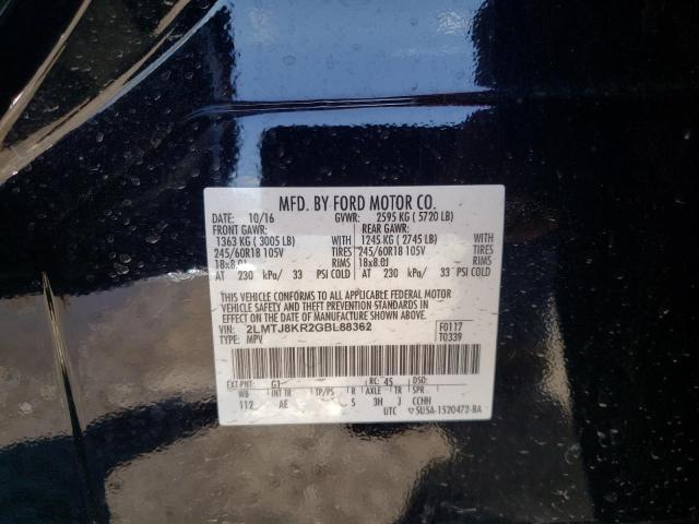 2016 LINCOLN MKX SELECT 2LMTJ8KR2GBL88362