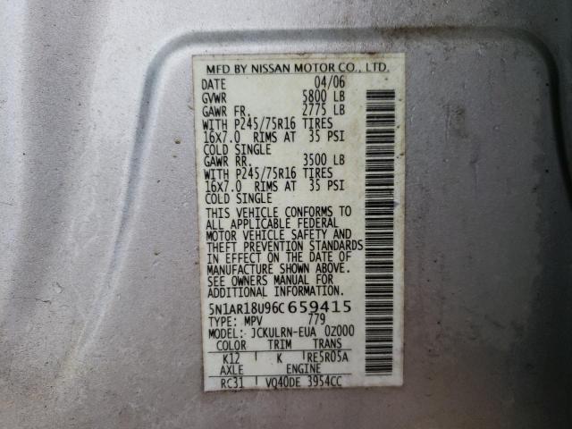 5N1AR18U96C659415 Nissan Pathfinder 2006. Фото: 9