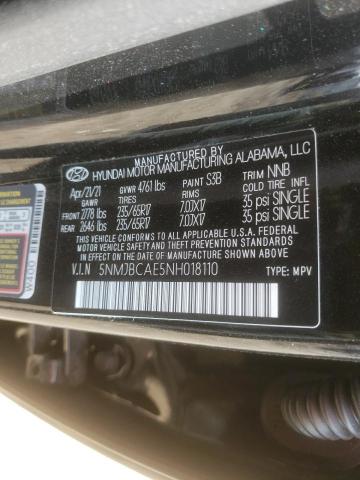2022 HYUNDAI TUCSON SEL 5NMJBCAE5NH018110