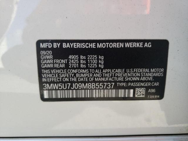 2021 BMW M340I 3MW5U7J09M8B55737