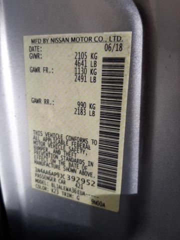 2018 NISSAN MAXIMA 3.5 1N4AA6AP9JC392952