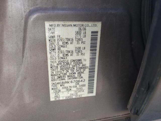 5N1AR18U96C670642 Nissan Pathfinder 2006. Фото: 9