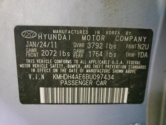 KMHDH4AE6BU097434 Hyundai Elantra Gl 2011. Фото: 9