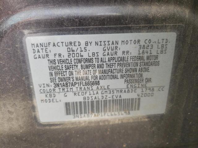 2015 NISSAN SENTRA S 3N1AB7AP1FL665698