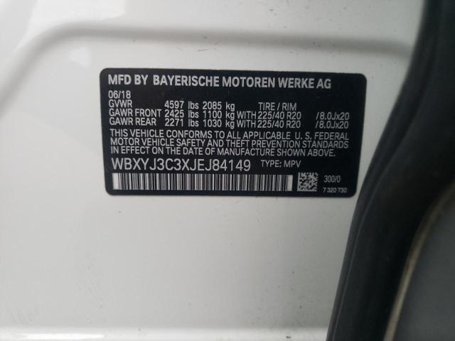 2018 BMW X2 SDRIVE2 WBXYJ3C3XJEJ84149
