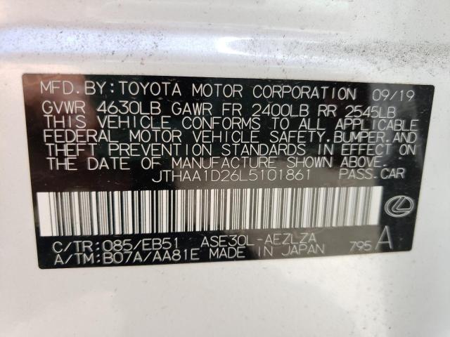 2020 LEXUS IS300 JTHAA1D26L5101861