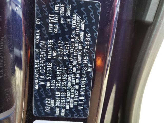 2022 KIA CARNIVAL L KNDNB4H31N6176436