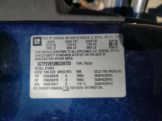 3GTP2VE30BG309703 Gmc Sierra K15 2011. Фото: 9