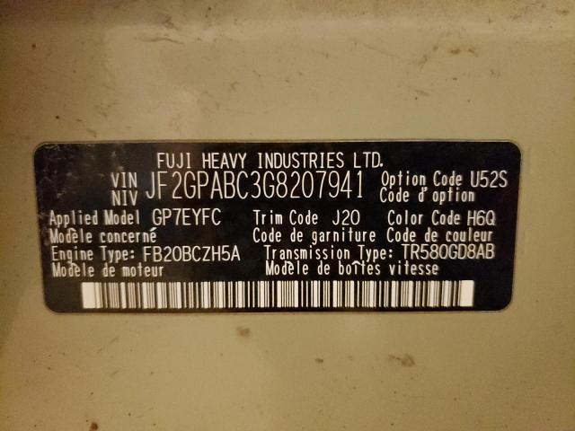 2016 SUBARU CROSSTREK JF2GPABC3G8207941