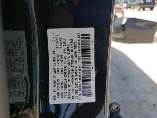 1HGCR2F3XHA143884 Honda Accord Lx 2017. Фото: 9