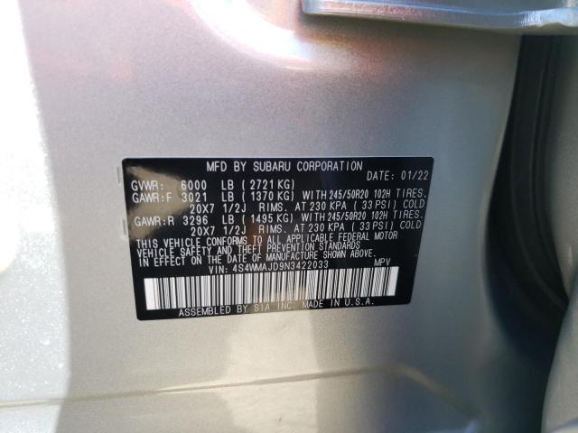 2022 SUBARU ASCENT ONY 4S4WMAJD9N3422033