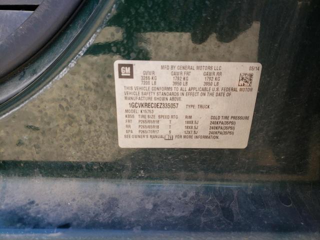 1GCVKREC0EZ335057 Chevrolet Silverado 2014. Фото: 9