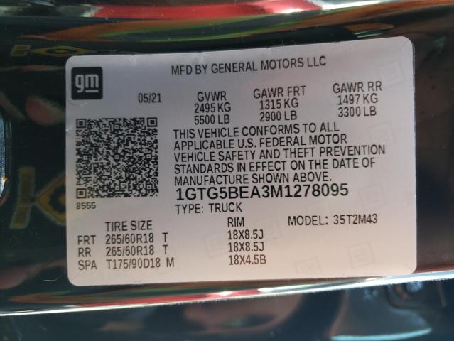 2021 GMC CANYON ELE 1GTG5BEA3M1278095