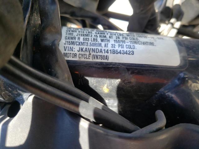 2001 KAWASAKI VN750 JKAVNDA141B543423