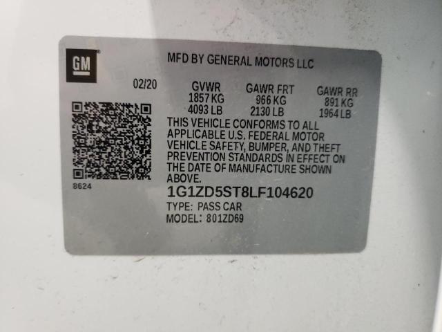 1G1ZD5ST8LF104620 Chevrolet Malibu Lt 2020. Фото: 9