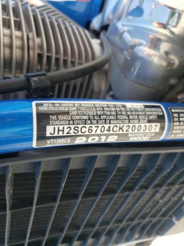 2012 HONDA VT1300 CS JH2SC6704CK200307