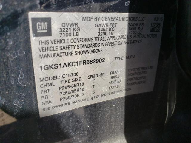 2015 GMC YUKON SLE 1GKS1AKC1FR682902