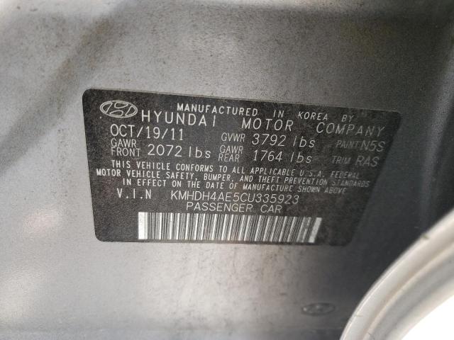 KMHDH4AE5CU335923 Hyundai Elantra Gl 2012. Фото: 9