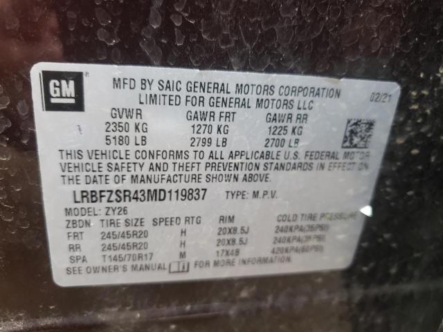2021 BUICK ENVISION A LRBFZSR43MD119837