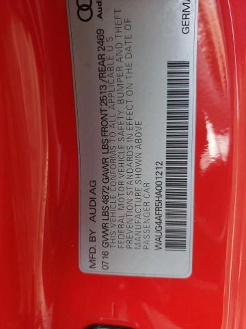 2017 AUDI S5 WAUG4AFR5HA001212