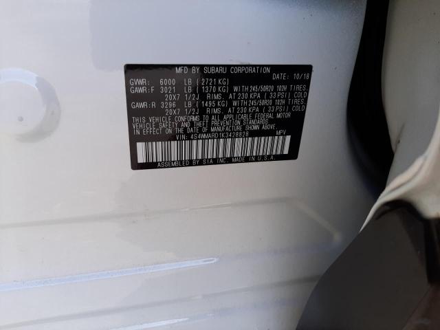 2019 SUBARU ASCENT TOU 4S4WMARD1K3428828