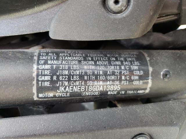 2016 KAWASAKI EN650 B JKAENEB18GDA13895