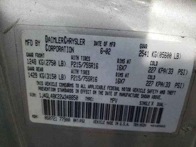 1J4GL48K22W348850 Jeep Liberty Sport