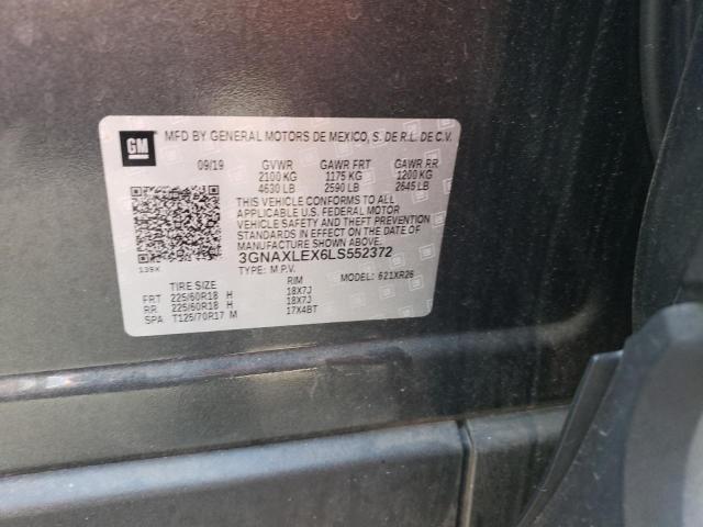 3GNAXLEX6LS552372 Chevrolet Equinox Lt 2020. Фото: 9