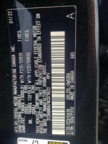 2022 LEXUS RX 450H 2T2HGMDA7NC079622