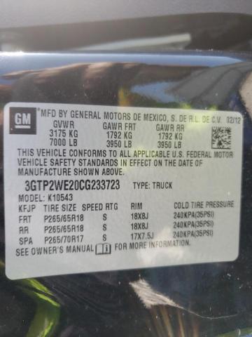 3GTP2WE20CG233723 GMC Sierra K1500 Slt