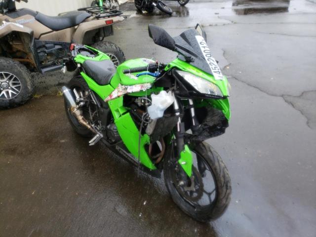 Salvage cars for sale from Copart Woodburn, OR: 2015 Kawasaki EX300 B
