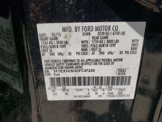 1FTEX1CM3DFC47229 Ford F150 Super 2013. Фото: 9