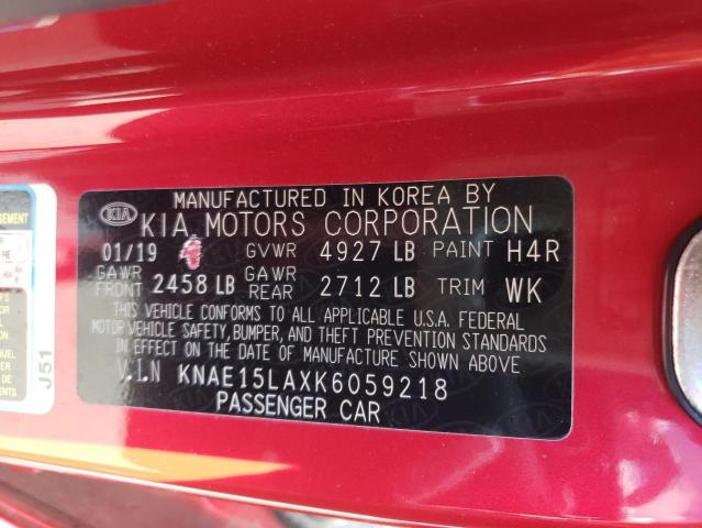 2019 KIA STINGER - KNAE15LAXK6059218
