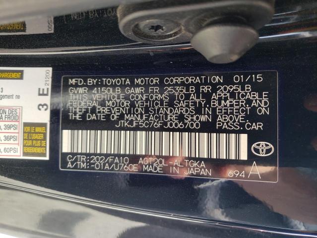 2015 TOYOTA SCION TC JTKJF5C76FJ006700