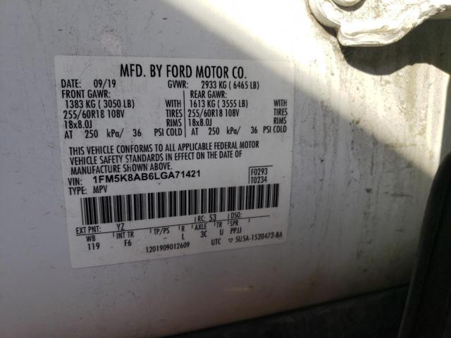 2020 FORD EXPLORER P 1FM5K8AB6LGA71421