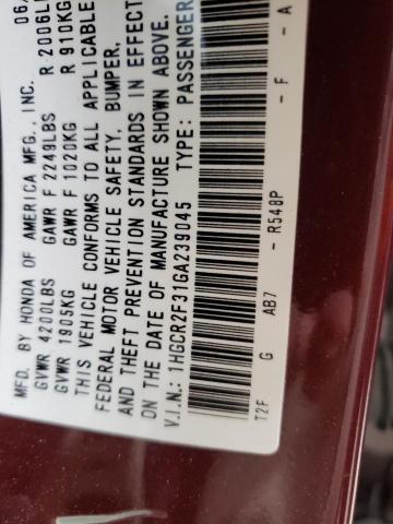 1HGCR2F31GA239045 Honda Accord Lx 2016. Фото: 9
