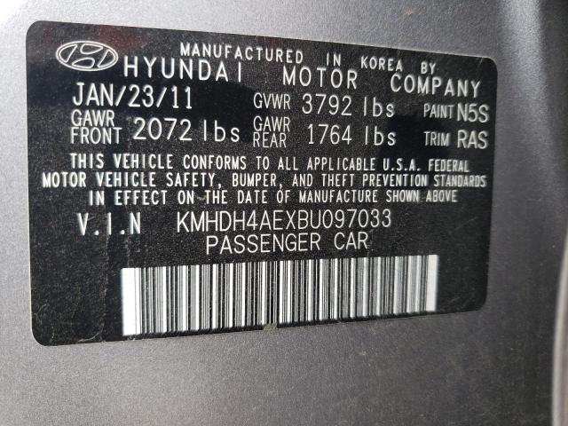 KMHDH4AEXBU097033 Hyundai Elantra Gl 2011. Фото: 9