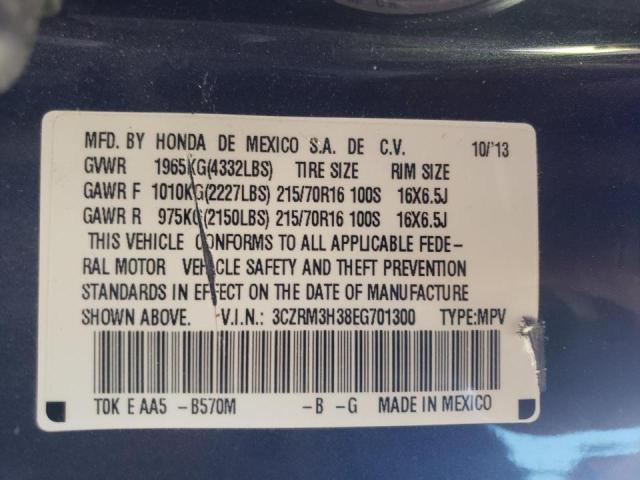 3CZRM3H38EG701300 Honda Cr-V Lx 2014. Фото: 9