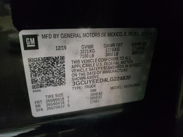 3GCUYEED4LG224830 Chevrolet Silverado 2020. Фото: 9