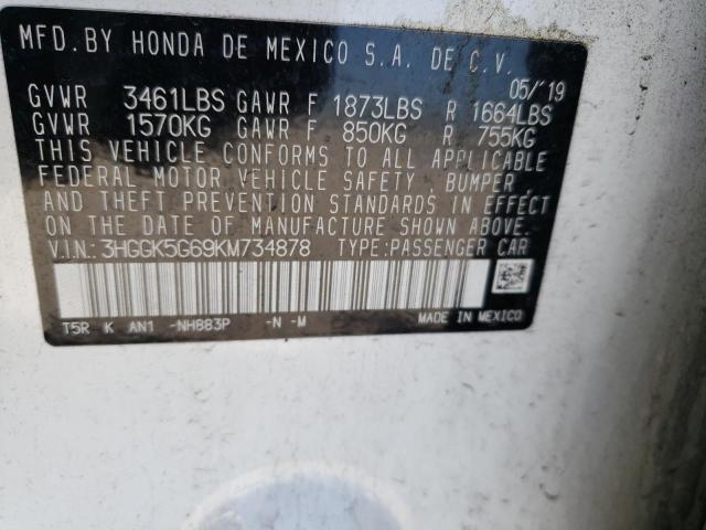 2019 HONDA FIT SPORT - 3HGGK5G69KM734878