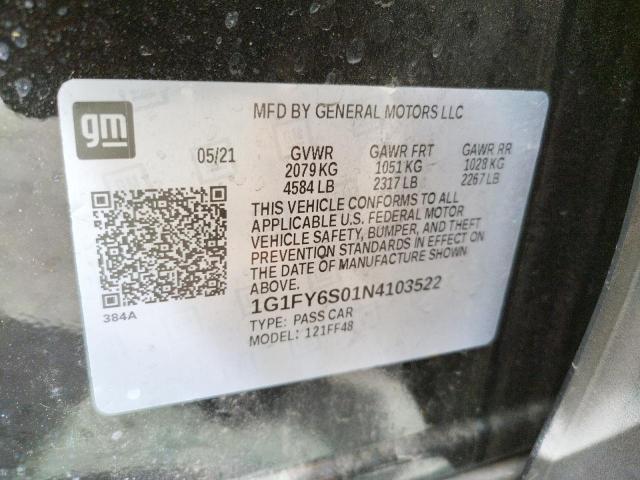 2022 CHEVROLET BOLT EUV L 1G1FY6S01N4103522