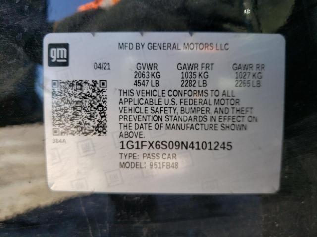 2022 CHEVROLET BOLT EV 2L 1G1FX6S09N4101245