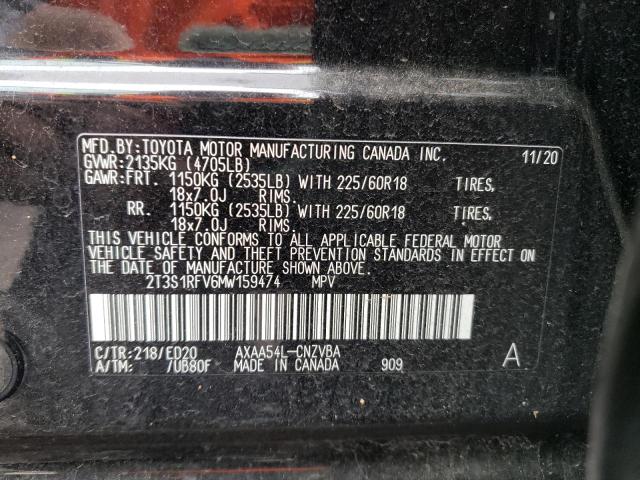 2021 TOYOTA RAV4 TRD O 2T3S1RFV6MW159474