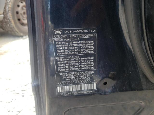 SALSF25416A908855 Land Rover Range Rove 2006. Фото: 9