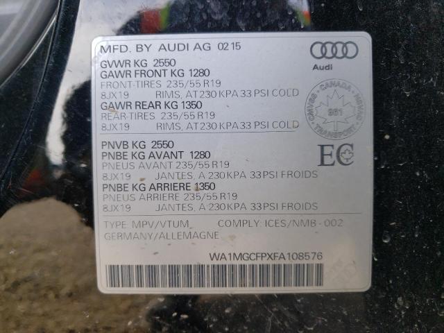 2015 AUDI Q5 TECHNIK WA1MGCFPXFA108576