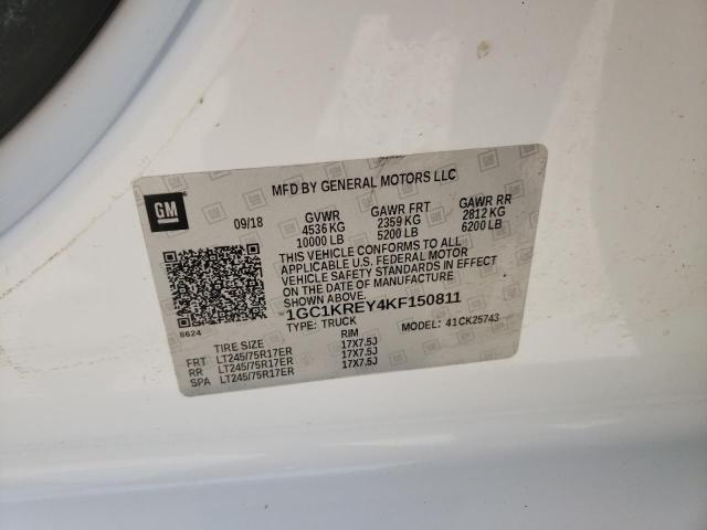 2019 CHEVROLET .CK2500 1GC1KREY4KF150811