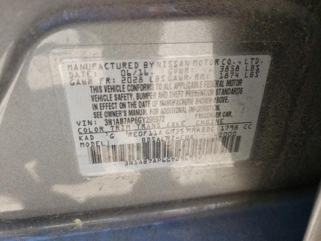 2016 NISSAN SENTRA S - 3N1AB7AP6GY296972