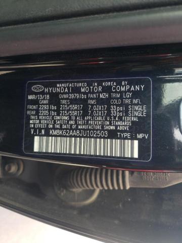 2018 HYUNDAI KONA SEL KM8K62AA8JU102503