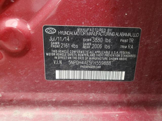 5NPDH4AE5FH559888 Hyundai ELANTRA SE